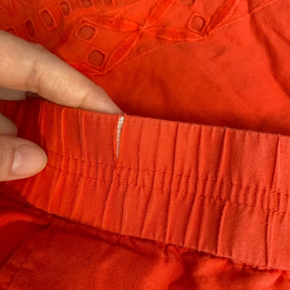 J. Crew | Coral Eyelet Cotton Shorts | M